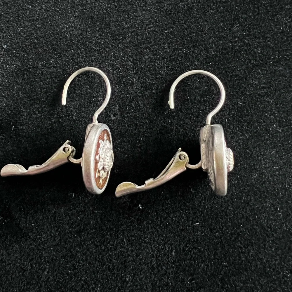 La Vie Parisienne Brown Enamel Earrings - Picture 3 of 3